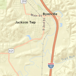 Byesville Street Map