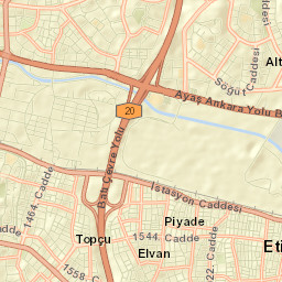Etimesgut İlçesi Street Map