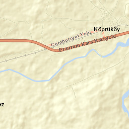 Köprüköy İlçesi Street Map