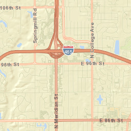 I-465 & US-52 & US-421 Carmel IN Street Map
