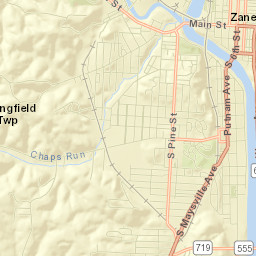 Zanesville Street Map