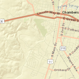 Chambersburg Street Map
