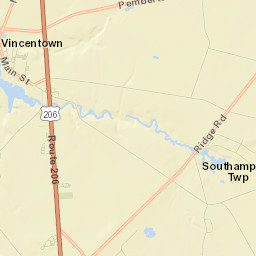 Vincentown Street Map