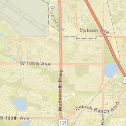 10045-10089 Countryside Drive Westminster CO Street Map