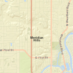 Meridian Hills Street Map