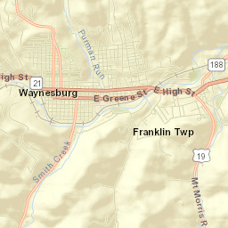 Waynesburg Street Map