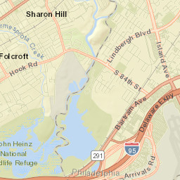 Sharon Hill Street Map