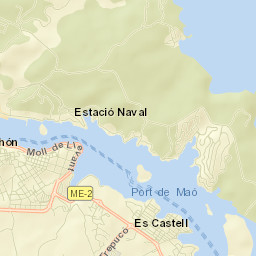 Es Castell Street Map
