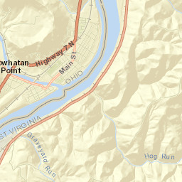 Powhatan Point Street Map