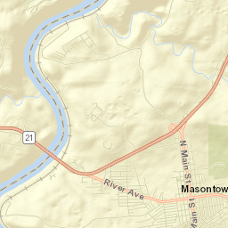 Masontown Street Map