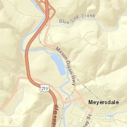 Meyersdale Street Map