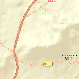 Casas de Millán Street Map
