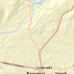 Bayramiç İlçesi Street Map