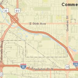 Commerce City Street Map