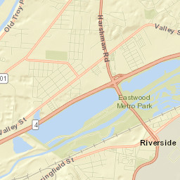 Riverside Street Map