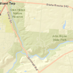 Yellow Springs Street Map