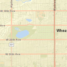 7531-7599 W 38th Ave Wheat Ridge CO Street Map