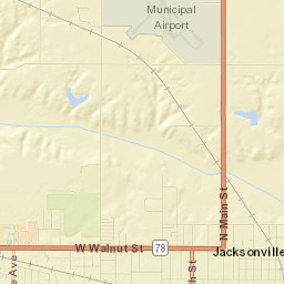 1300-1398 West Walnut Street Jacksonville IL Street Map