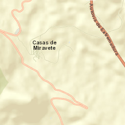 Casas de Miravete Street Map