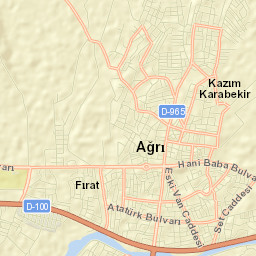 Ağrı Street Map