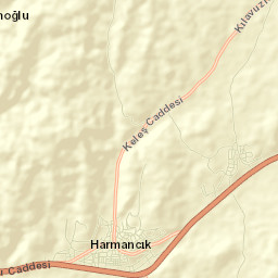 Harmancık İlçesi Street Map