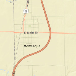 Moweaqua Street Map