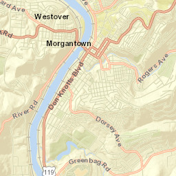 Morgantown Street Map