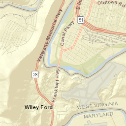 Wiley Ford Street Map