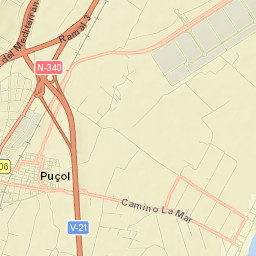 Puçol Street Map