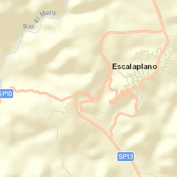 Escalaplano Street Map