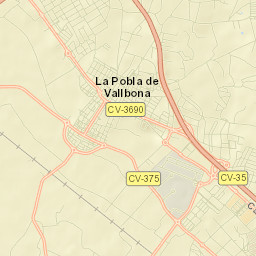 La Pobla de Vallbona Street Map