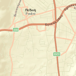 Pediní Street Map