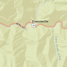 Downieville Street Map