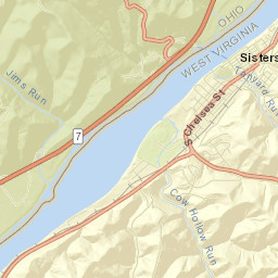 Sistersville Street Map