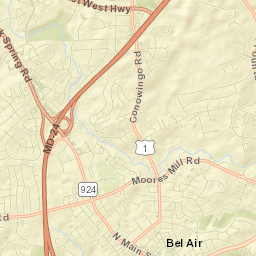 Bel Air North Street Map