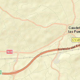 Caudete de las Fuentes Street Map