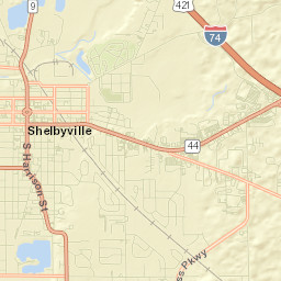 Shelbyville Street Map