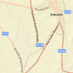 Senorbì Street Map