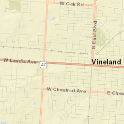 Vineland Street Map