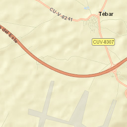 Tébar Street Map