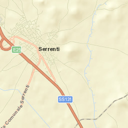 Serrenti Street Map