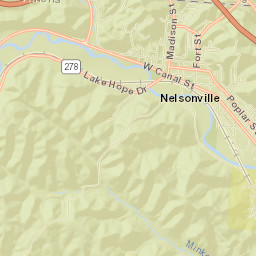 Nelsonville Street Map