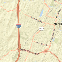 Martinsburg Street Map