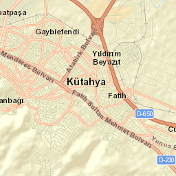 Kütahya Street Map