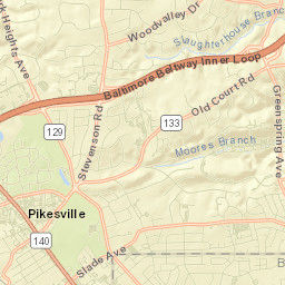 Pikesville Street Map