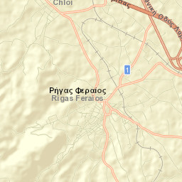 Velestíno Street Map