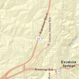 101-109 Broadway Street, Excelsior Springs Street Map