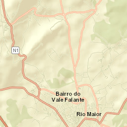 Rio Maior Street Map