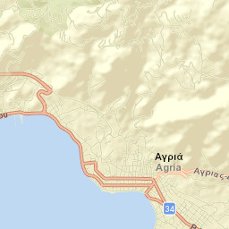 Agriá Street Map