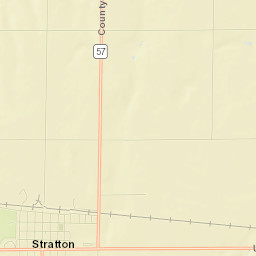 Kit Carson County Street Map